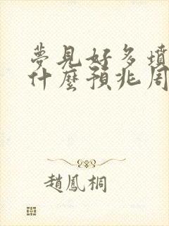 梦见好多坟墓是什么预兆周公解梦