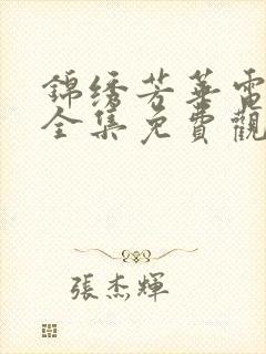 锦绣芳华电视剧全集免费观看高清