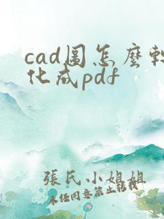 cad图怎么转化成pdf