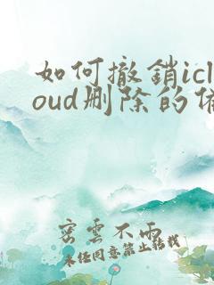 如何撤销icloud删除的备忘录