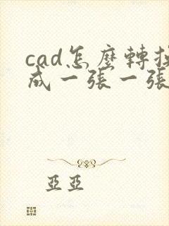 cad怎么转换成一张一张的pdf格式