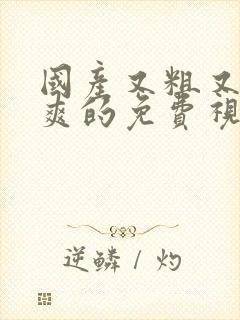 国产又粗又猛又爽的免费视频