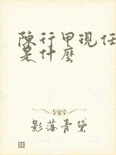 陈行甲现任职务是什么