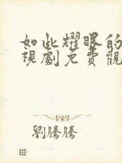 如此耀眼的你电视剧免费观看全集