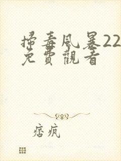 扫毒风暴22集免费观看