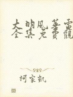 大明风华电视剧全集免费观看星辰影院