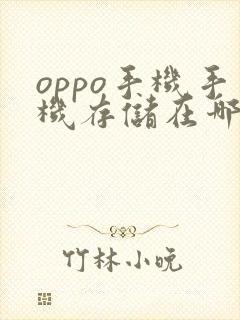 oppo手机手机存储在哪里