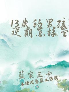 13岁的男孩叛逆期怎样管理