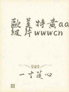 欧美特黄aaa级片wwwcn