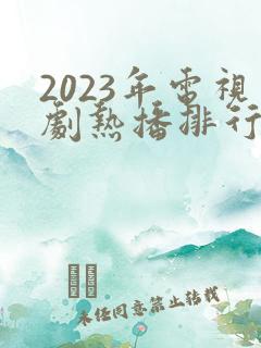 2023年电视剧热播排行榜