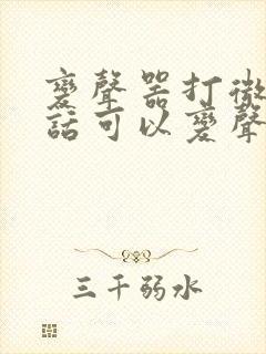 变声器打微信电话可以变声吗