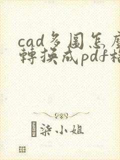 cad多图怎么转换成pdf格式