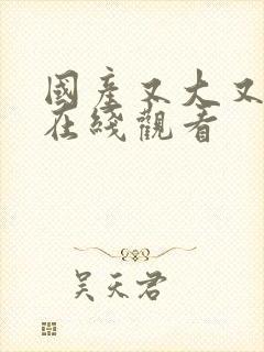 国产又大又黄的在线观看