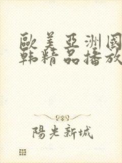 欧美亚洲国产日韩精品播放