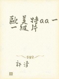 欧美特aa一区一级片