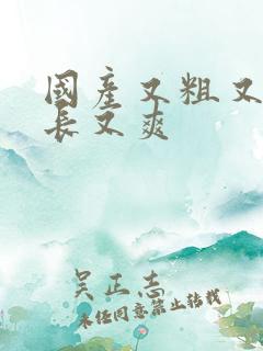 国产又粗又黄又长又爽