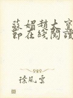 苏媚赵大宝全章节在线阅读小说