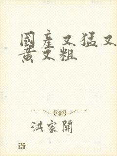 国产又猛又爽又黄又粗