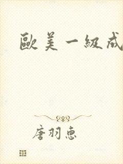 欧美一级成年片