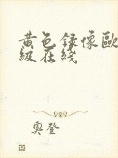 黄色录像欧美特级在线