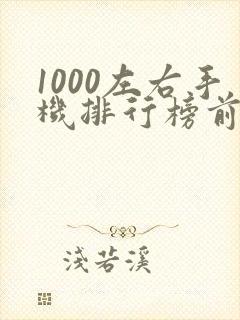 1000左右手机排行榜前十名