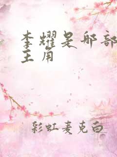 李耀是哪部小说主角