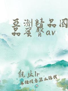 亚洲精品国产精品蜜臀av