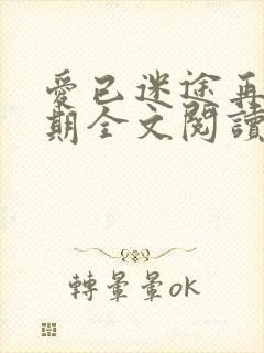 爱已迷途再无归期全文阅读