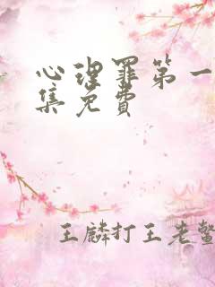 心理罪第一季全集免费