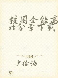 校园全能高手txt分章下载