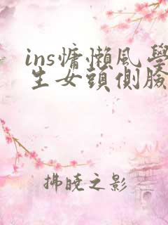 ins慵懒风学生女头侧脸