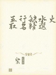 五行缺水火男孩取名精选