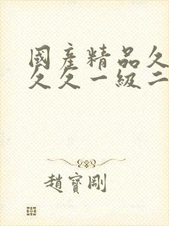 国产精品久久久久久一级二级