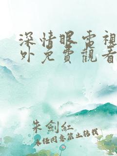 深情眼电视剧番外免费观看全集