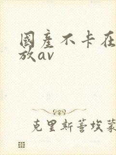 国产不卡在线播放av