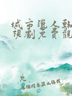 城市猎人韩剧电视剧免费观看