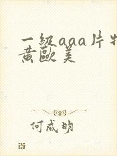 一级aaa片特黄欧美