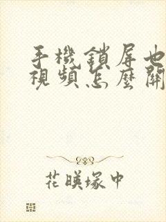 手机锁屏也能看视频怎么关闭