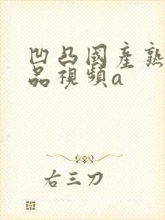 凹凸国产熟女精品视频a