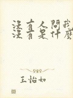 没有人问我累了没有是什么歌