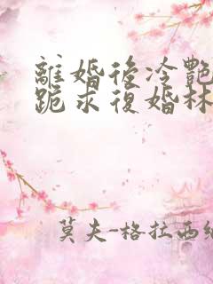 离婚后冷艳总裁跪求复婚林悦叶可卿全文阅读