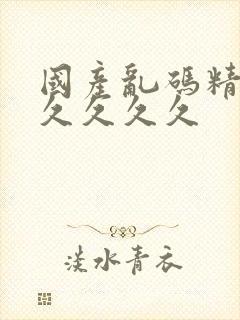 国产乱码精品久久久久久