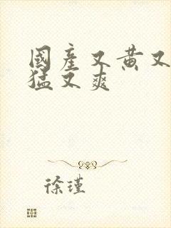 国产又黄又粗又猛又爽