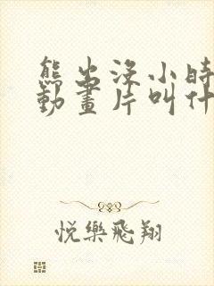 熊出没小时候的动画片叫什么名字