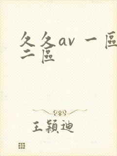 久久av 一区二区