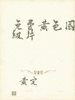 免费黄色国产一级片