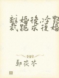 离婚后,冷艳总裁跪求复婚免费阅读全部