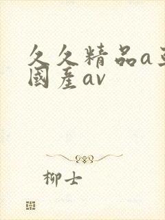 久久精品a亚洲国产av