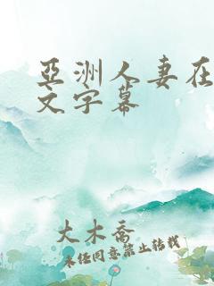 亚洲人妻在线中文字幕