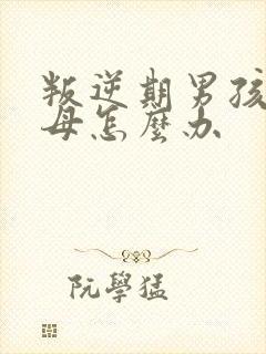 叛逆期男孩打父母怎么办